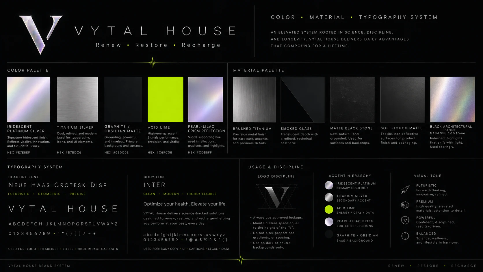 VYTAL color material typography system