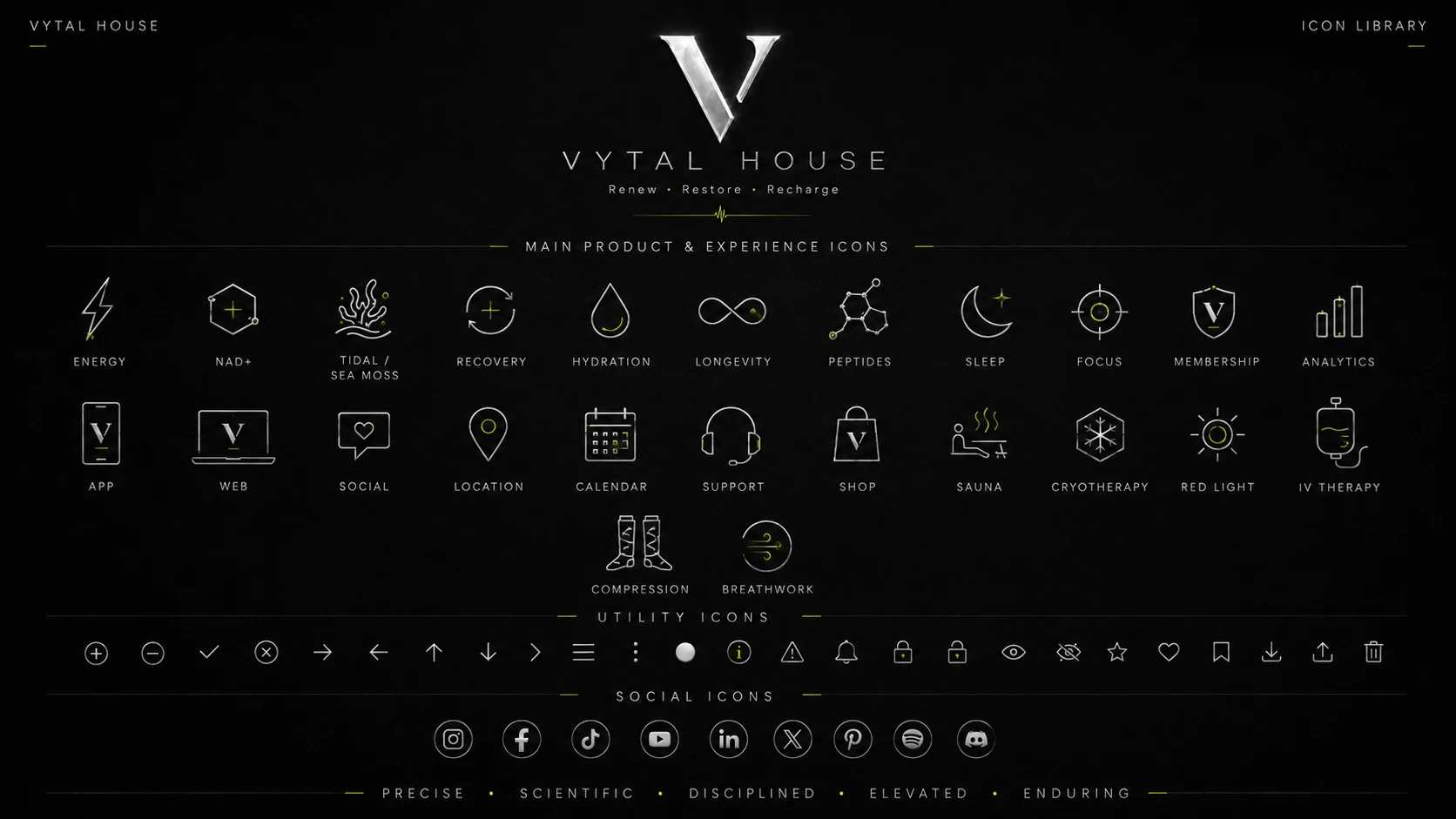 VYTAL product and experience icon library